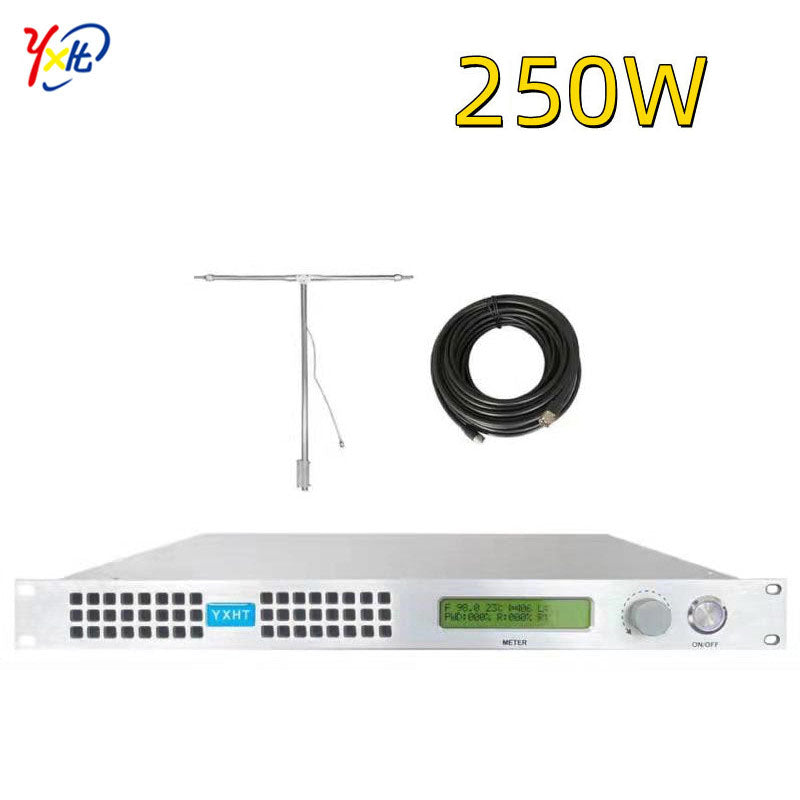 250W Fm Transmitter+ Antenna + 30m Cable For Church Radio broadcast Transmitter