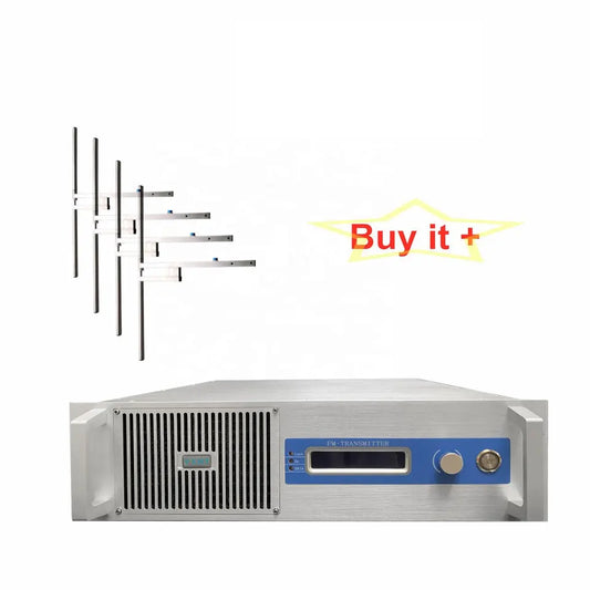 2KW Professional FM Broadcast Transmitter with 4 bay antenna