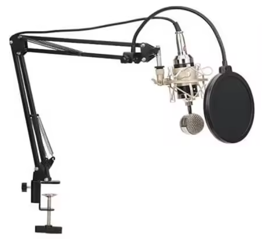 Radio Station Package: 6 channels channel mixer+ audio processor+ studio mic+ monitor speaker+ headphone+ mic stands+ bop cover