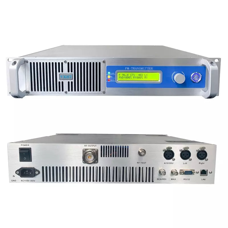 YXHT-1, 250W 2U FM Kits Broadcast Transmitter + 1 Bay Dipole Antenna + 30m Cable for Radio Station