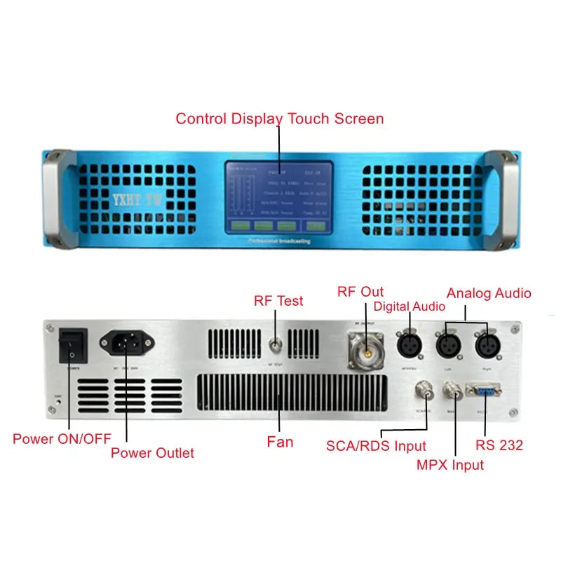 YXHT-TW 500W Radio Transmitter Stereo Broadcast Equipment for school, church,community