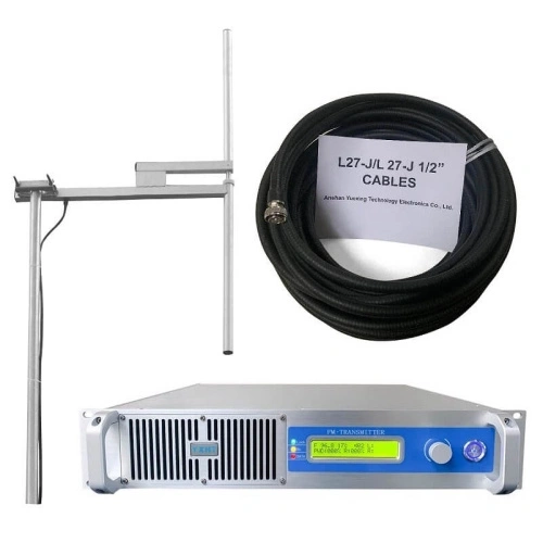 1KW FM Broadcast Transmitter+Antenna+Cables