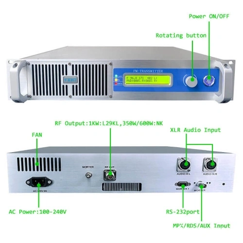 1.5KW FM Broadcast Transmitter + Dipole Antenna for radio stations Free Shipping