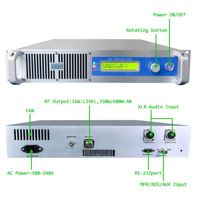 300W/350w Audio Broadcast Transmitter Station System 6 year warranty Free Shipping